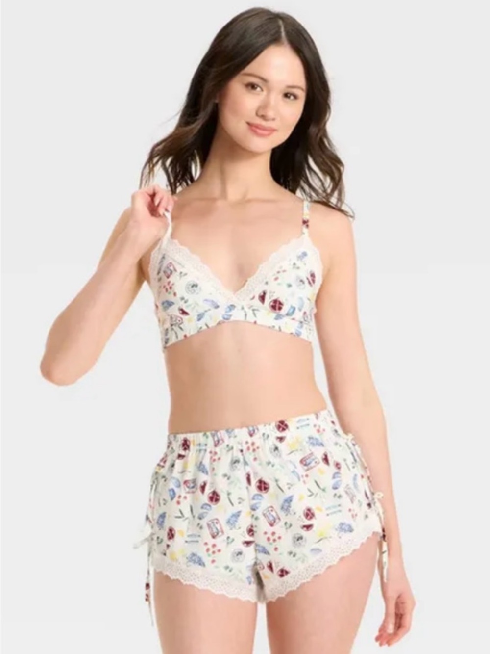 Colsie Women's Woven Bralette & Short Undergarment